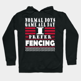 Fencing sport men guys reaction Hoodie